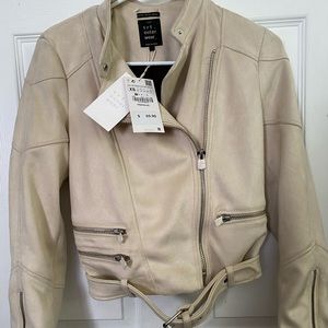 ZARA SUEDE MOTO JACKET NWT